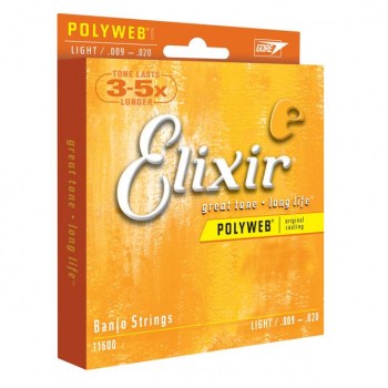 Elixir 11600 Banjo Strings 09-09 Polyweb купить