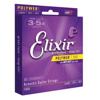 Elixir A-Guitar Strings 12-53 11050 Polyweb Bronze купить