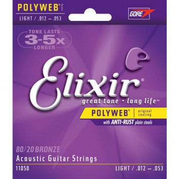 Elixir A-Guitar Strings 12-53 11050 Polyweb Bronze купить