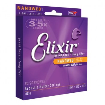 Elixir A-Guitar Strings 12-53 11052 Nanoweb Bronze купить