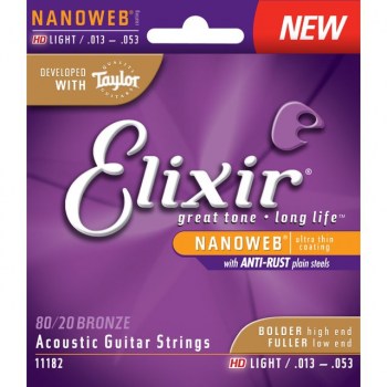 Elixir A-Guit. Strings 13-53 HD 11182 Nanoweb Bronze купить