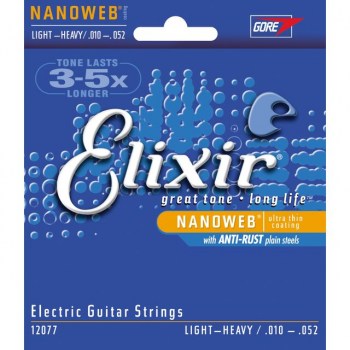 Elixir E-Guitar Strings 10-52 12077 Nanoweb купить