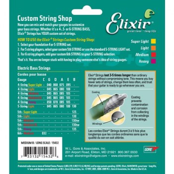 Elixir Single String Bass 130L-TW NanoWeb купить