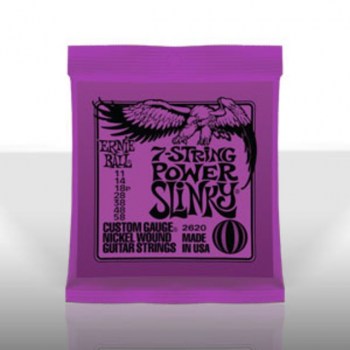 Ernie Ball EB2620 11-58 7-string Power Slinky Nickel Plated купить