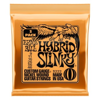 Ernie Ball EB3222 9-46 Hybrid Slinky 3 Pack купить