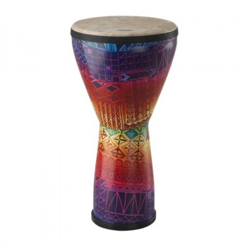 Remo DJ-FEMD-17- Djembe, Festival, Pre-Tuned, Medium, 10` X 20`, SKYNDEEP®, FIBERSKYN®, Fabric Rainbow купить