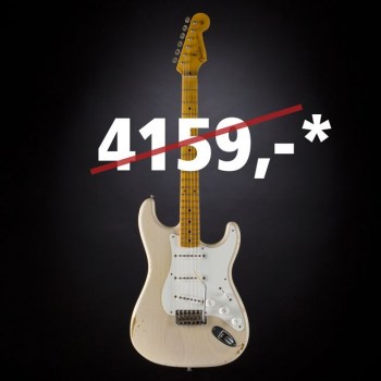 Fender 1955 Relic Stratocaster Dirty White Blonde #CZ520104 купить