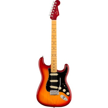 Fender American Ultra Luxe Stratocaster MN Plasma Red Burst купить