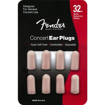 Fender Concert Series Foam Ear Plugs 4 Pair купить