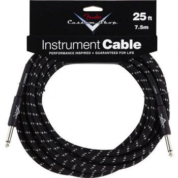 Fender Custom Shop Cable 7.5m BTW Black Tweed, Kli/Kli купить