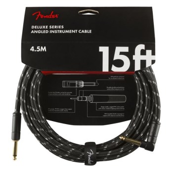 Fender Deluxe Series Instrument Cable S>A 4.5m (Black Tweed) купить