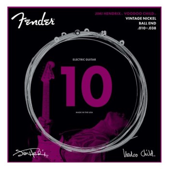 Fender Jimi Hendrix Voodoo Child VN Ball End Strings 010-038 купить