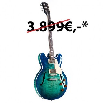 Gibson ES-335 Figured 2018 Aquamarine #10118715 купить