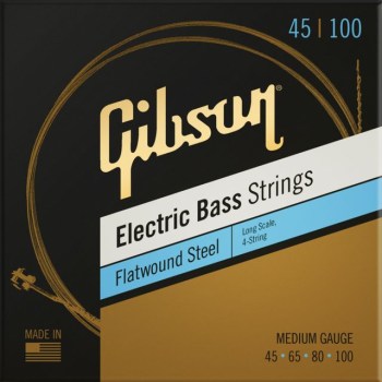 Gibson Flatwound Electric Bass Strings Long Scale Medium Gauge купить