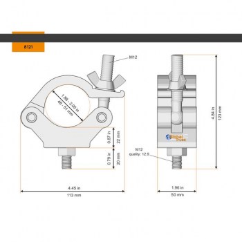 Global Truss Half Coupler Heavy 48-51cm Load: 750kg купить