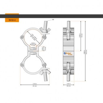 Global Truss Truss Adapter - Double - 100 Kg, ToV, 48mm-51mm купить