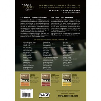 Hage Musikverlag Piano Piano classic 100 Melodien PVG купить