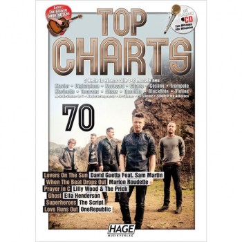 Hage Musikverlag Top Charts 70 Songbuch und CD купить