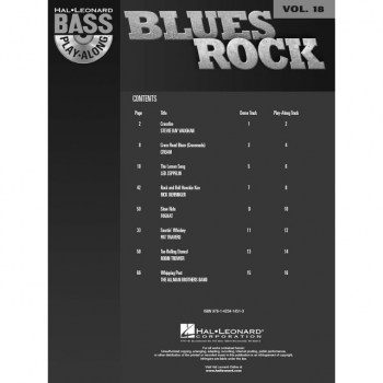 Hal Leonard Bass Play-Along - Blues Rock Vol. 18, Bass TAB купить