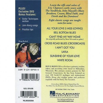 Hal Leonard Eric Clapton - Early Years Guitar Signature Licks, DVD купить