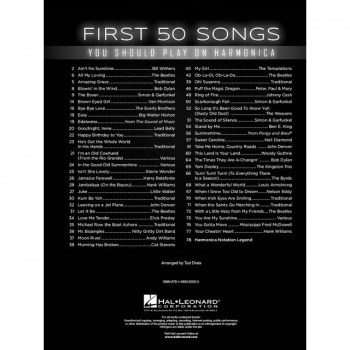 Hal Leonard First 50 Songs You Should Play On Harmonica купить