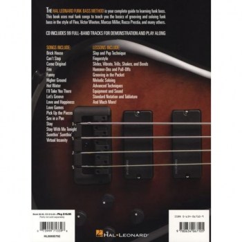 Hal Leonard Funk Bass Lehrbuch und CD купить