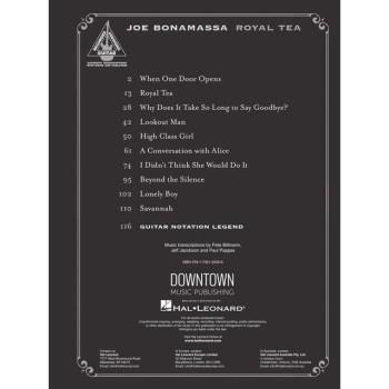 Hal Leonard Joe Bonamassa: Royal Tea купить