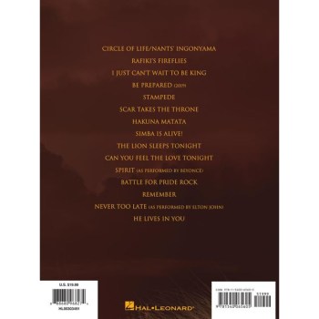 Hal Leonard The Lion King купить