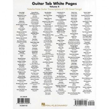 Hal Leonard White Pages Guitar Vol. 4 TAB купить