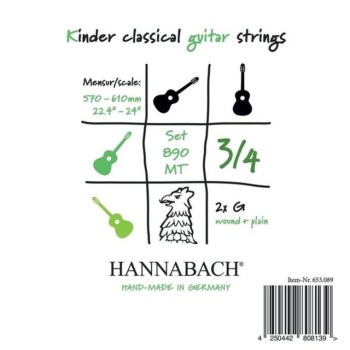 Hannabach 890 Kinder Classical Guitar Strings 3/4 купить