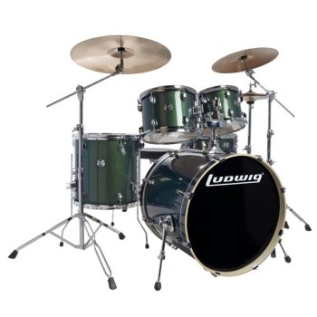 Ludwig Evolution Rock Drum Set Green Sparkle купить