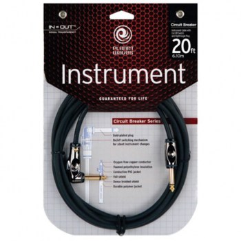 Planet Waves Instrument cable 6 meters PW-AGRA-20 angled купить