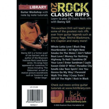 Roadrock International Lick library - Class Riffs Learn to play (Guitar), DVD купить