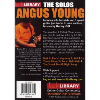 Roadrock International Lick Library: Learn To Play Angus Young - The Solos DVD купить