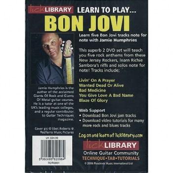 Roadrock International Lick Library: Learn To Play Bon Jovi DVD купить