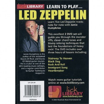 Roadrock International Lick library - Led Zeppelin Learn to play (Guitar), DVD купить