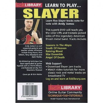 Roadrock International Lick Library: Learn To Play Slayer DVD купить