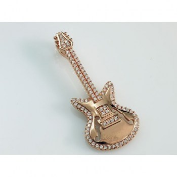 Rockys Pendant E-Guitar roso gold plated, zirconia купить