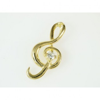 Rockys Pendant Violin Clef Gold 333/8 Karat, zirconia купить