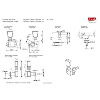 Schaller G-Series Keystone DR 3L3R Nickel, 1:16, 10mm купить