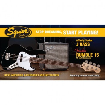 Squier by Fender Affinity J-Bass+Rumble15 Pack Black купить