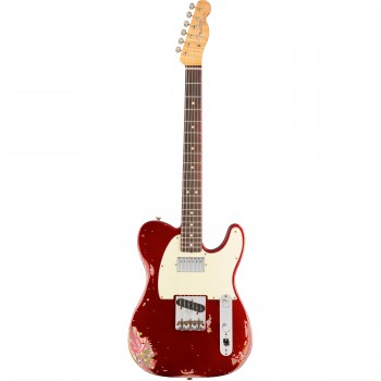 Fender Custom Shop Limited Edition Heavy Relic H/S Tele, Candy Apple Red over Pink Paisley купить