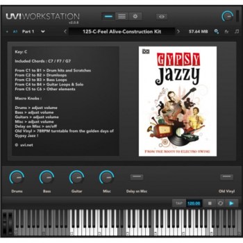 UVI Sounds & Software Gypsy Jazzy CODE Software Instrument купить