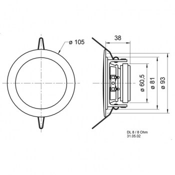 Visaton DL 8 - 8 Ohm 30W, 3,3" купить