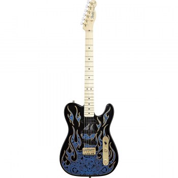 Fender JAMES BURTON Telecaster PLUS (MN) Blue Paisley Flames купить