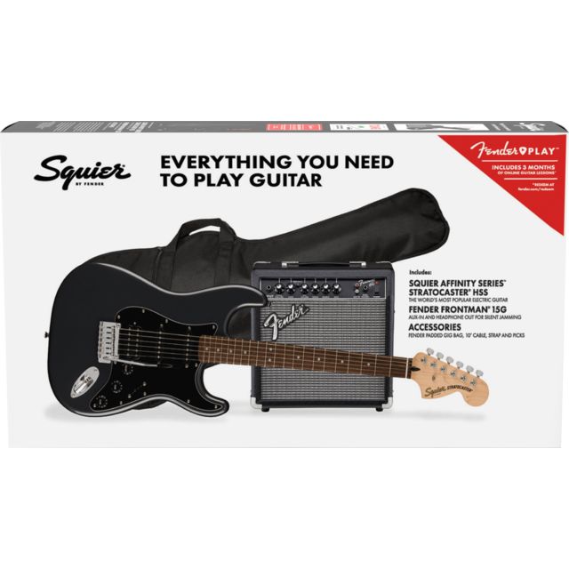 Squier Affinity Series Stratocaster Hss Pack Lrl Charcoal Frost