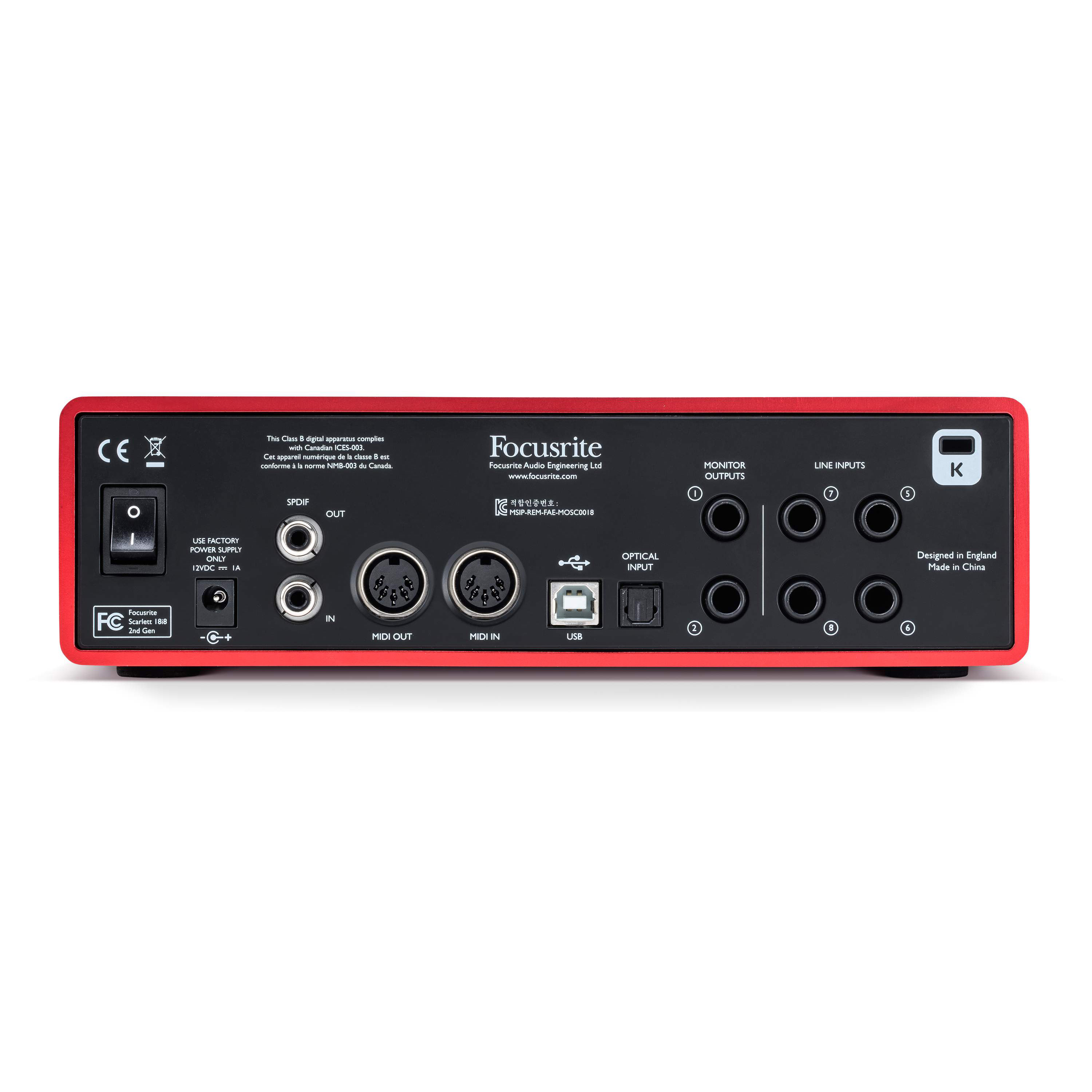 Внешняя звуковая карта focusrite scarlett 18i20 3rd gen