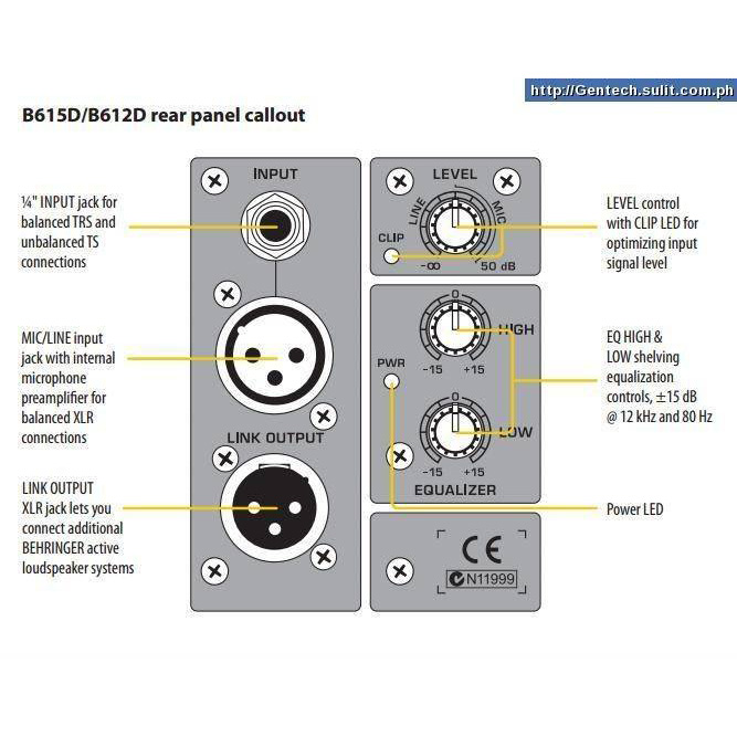 Behringer eurolive b615d схема