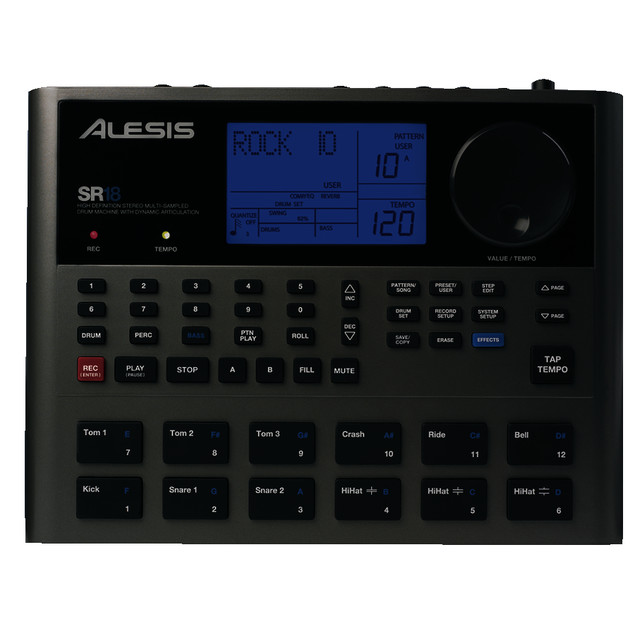 Купить Alesis SR-18 Drumcomputer цена 24222 ₽ и Драм-машины Alesis с  доставкой по России в muStore