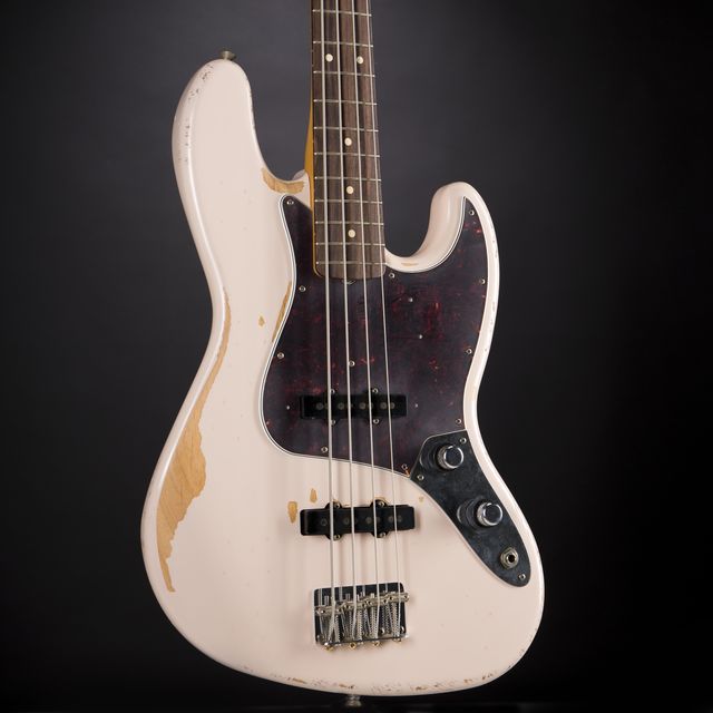 shell pink fender bass